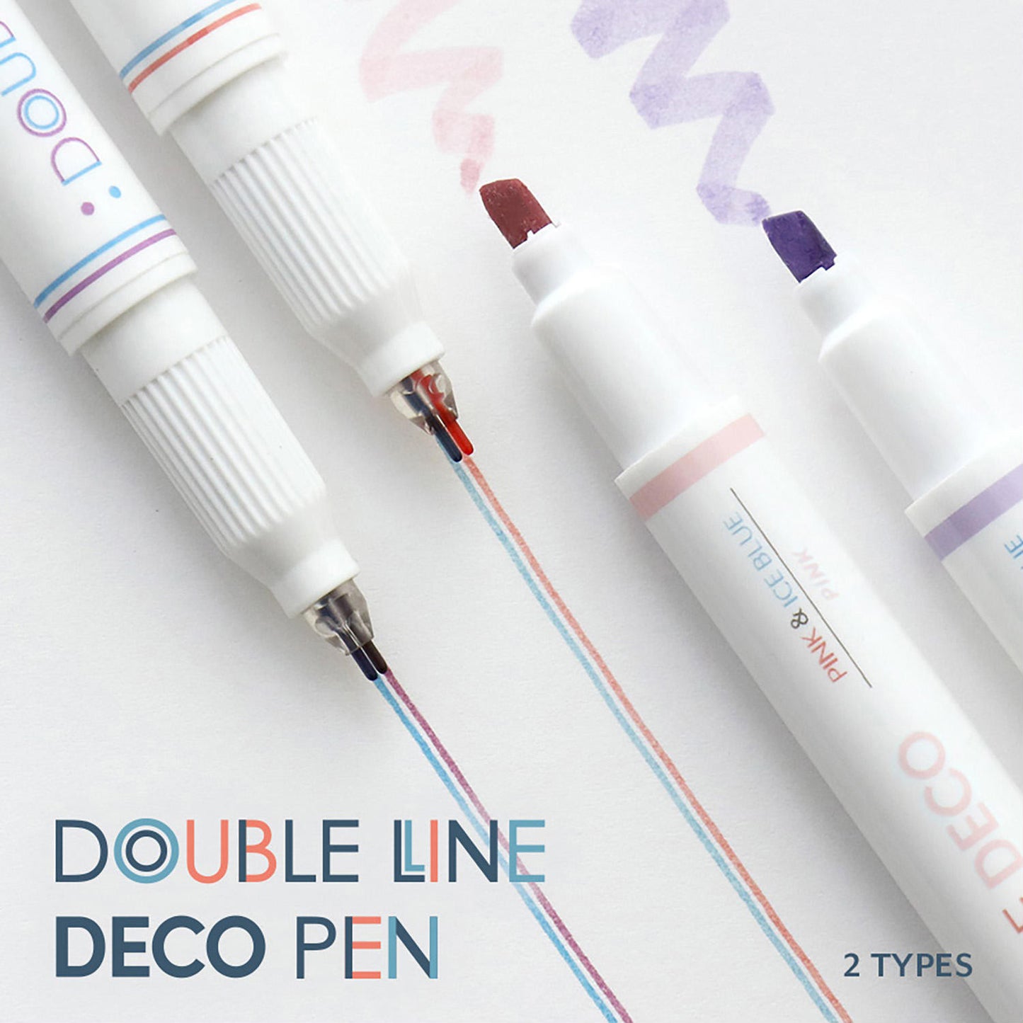ICONIC Double Line Deco Pen 01 - SPRING