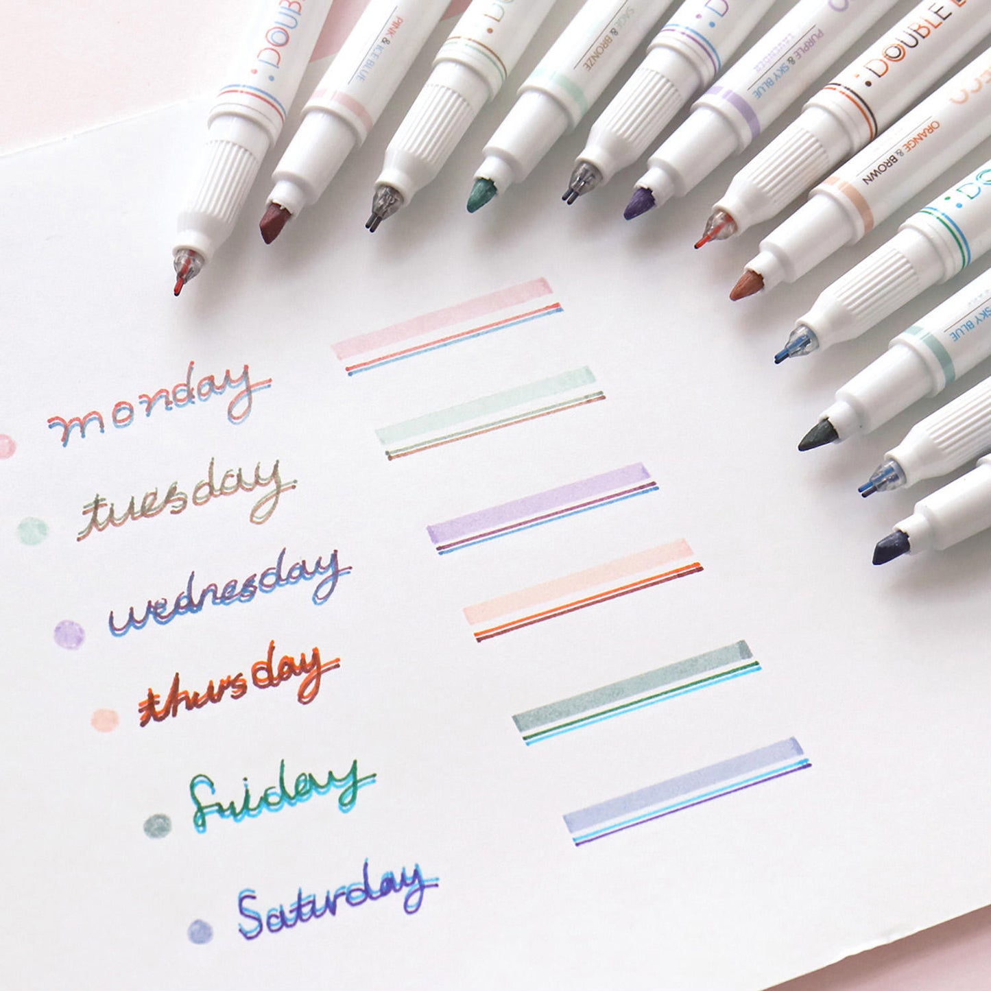 ICONIC Double Line Deco Pen 01 - SPRING