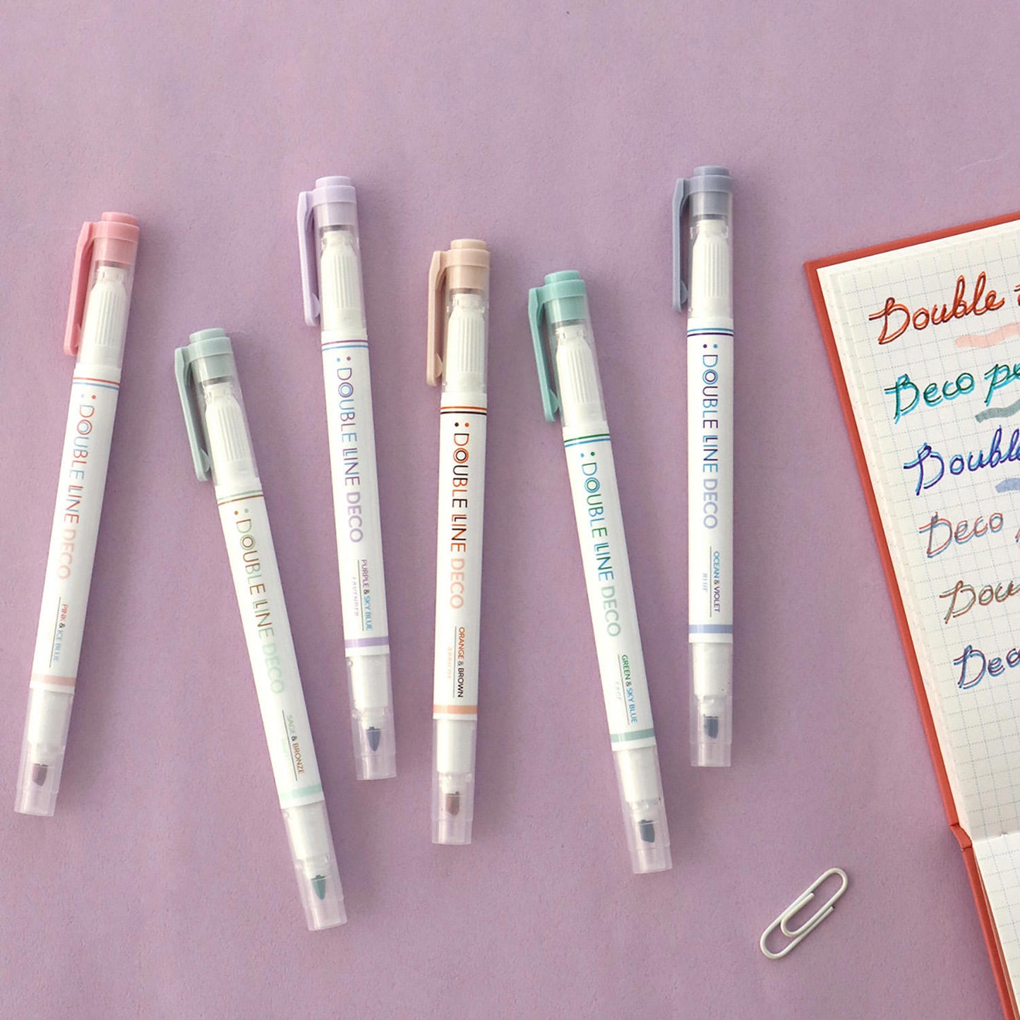 ICONIC Double Line Deco Pen 02- LAKE