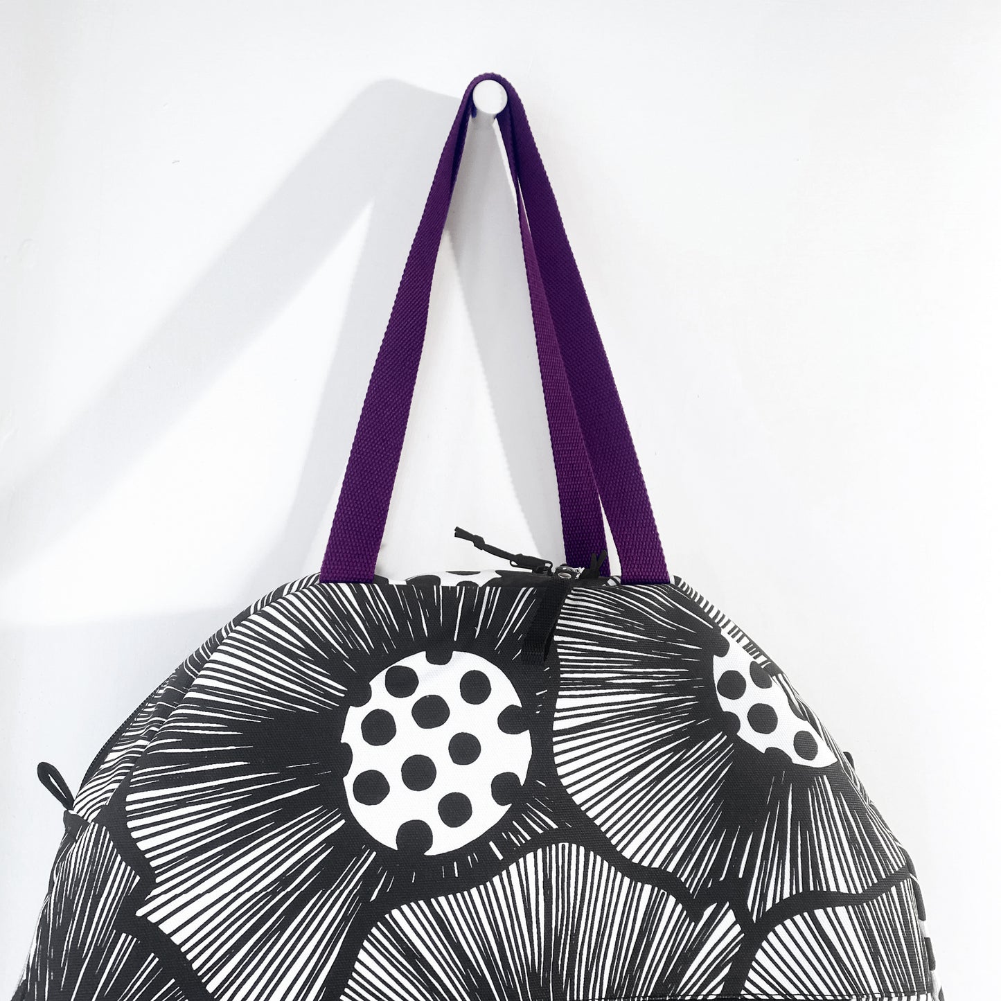 Borsa Zaino BigMoon - PAPAVERI nastro VIOLA