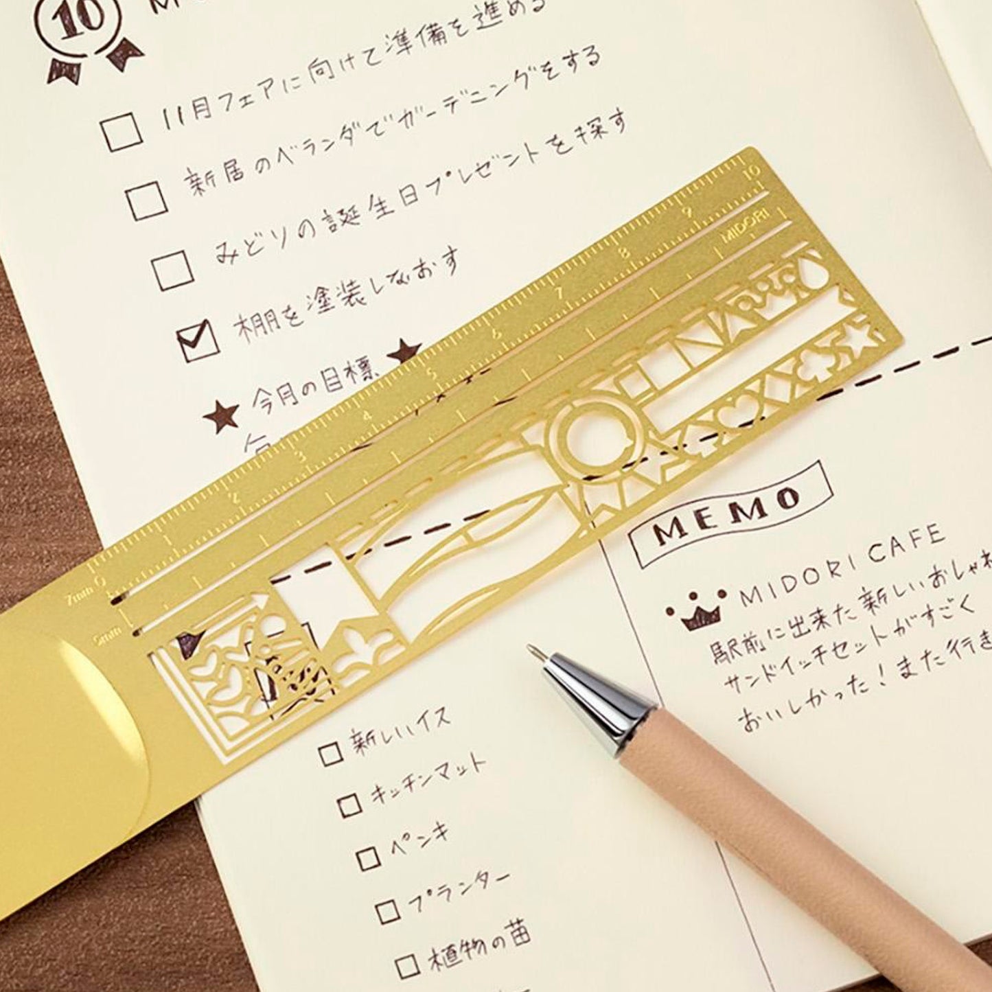 Midori Clip RULER Decorative pattern A