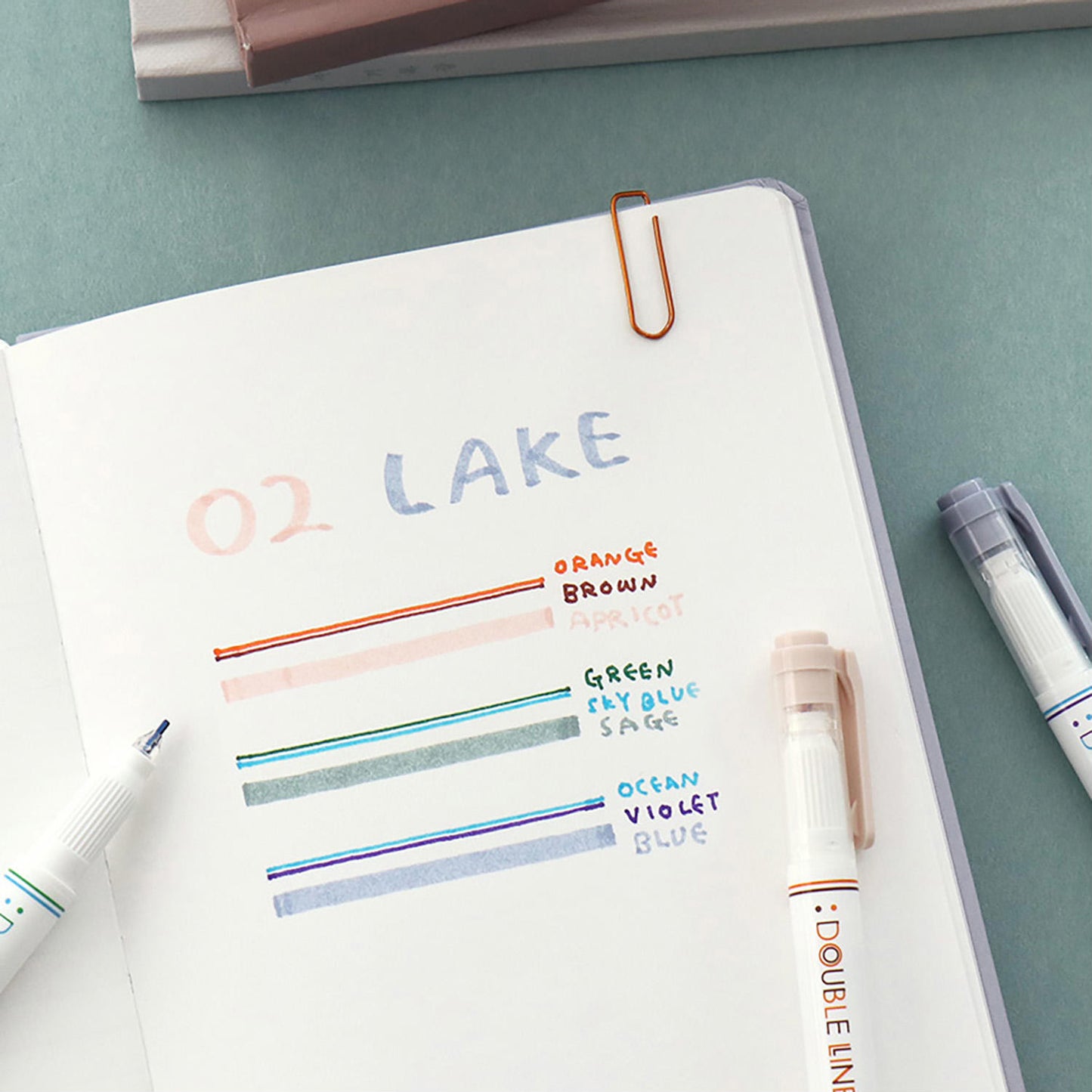 ICONIC Double Line Deco Pen 02- LAKE