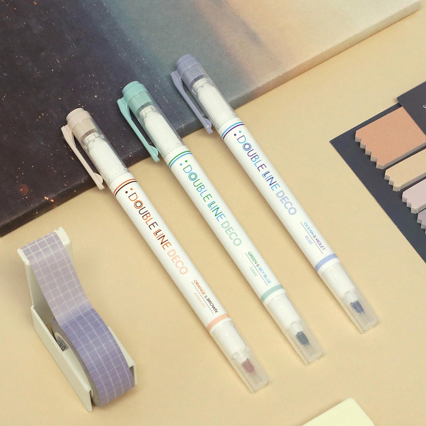 ICONIC Double Line Deco Pen 02- LAKE