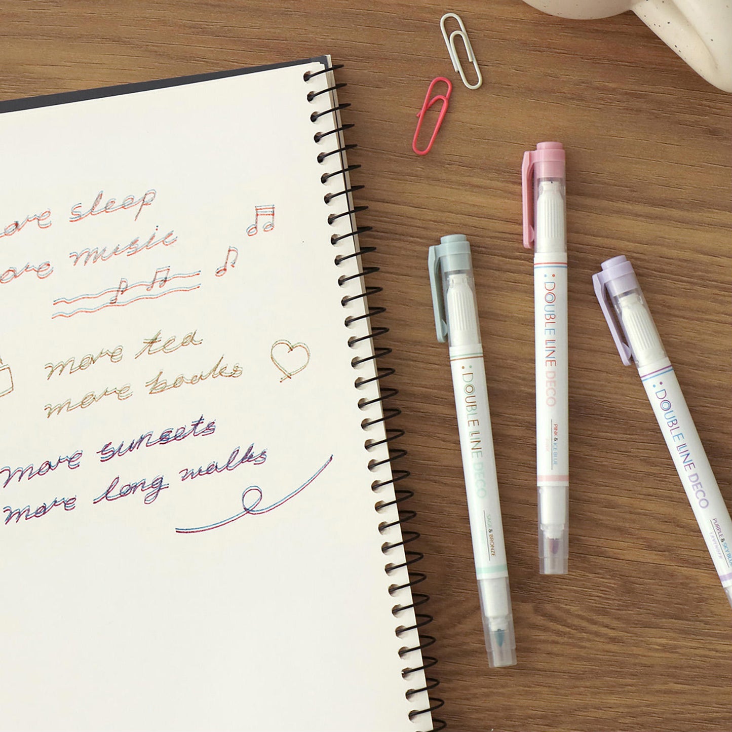 ICONIC Double Line Deco Pen 01 - SPRING