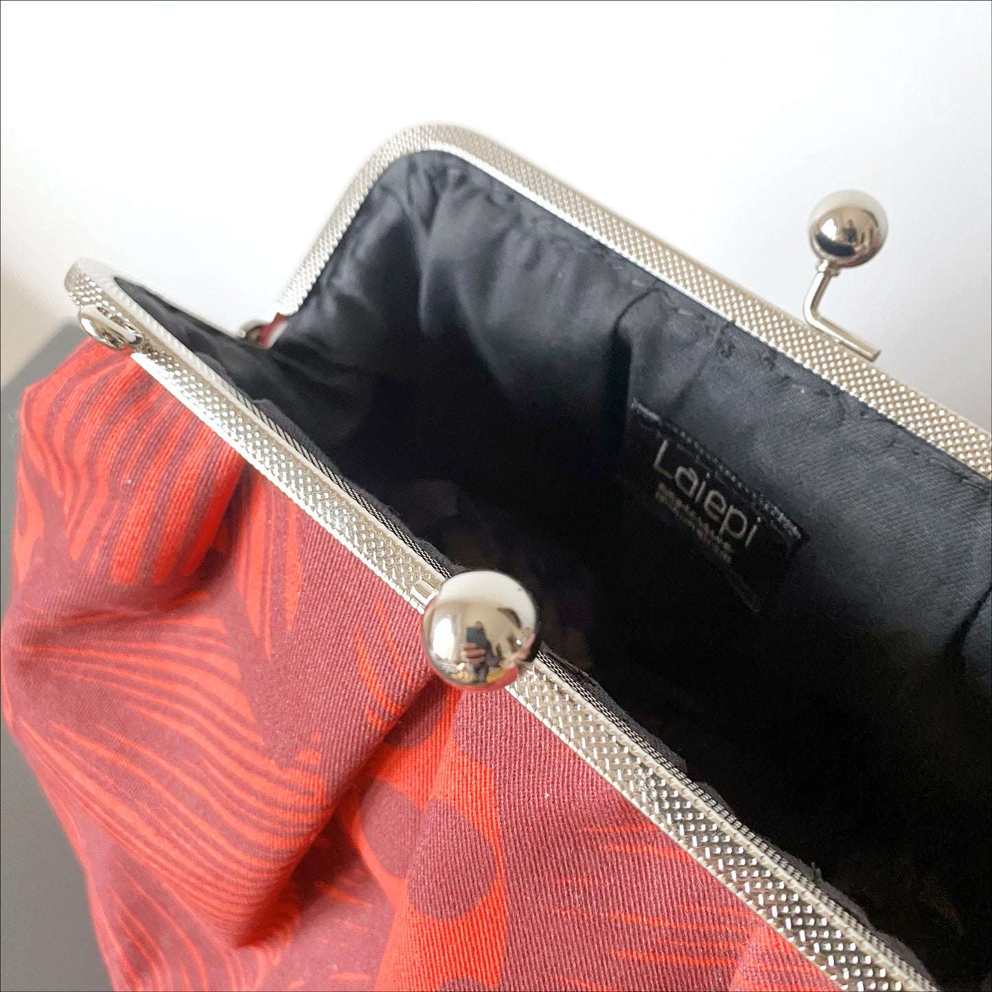 KYMONO Borsa con chiusura a scatto PAPAVERI
