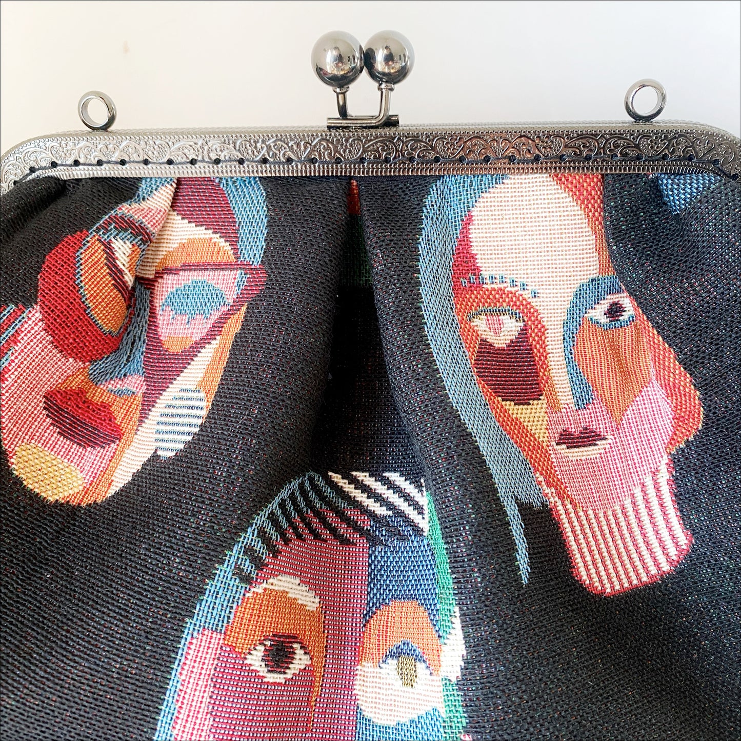 KYMONO Borsa con chiusura a scatto FACES