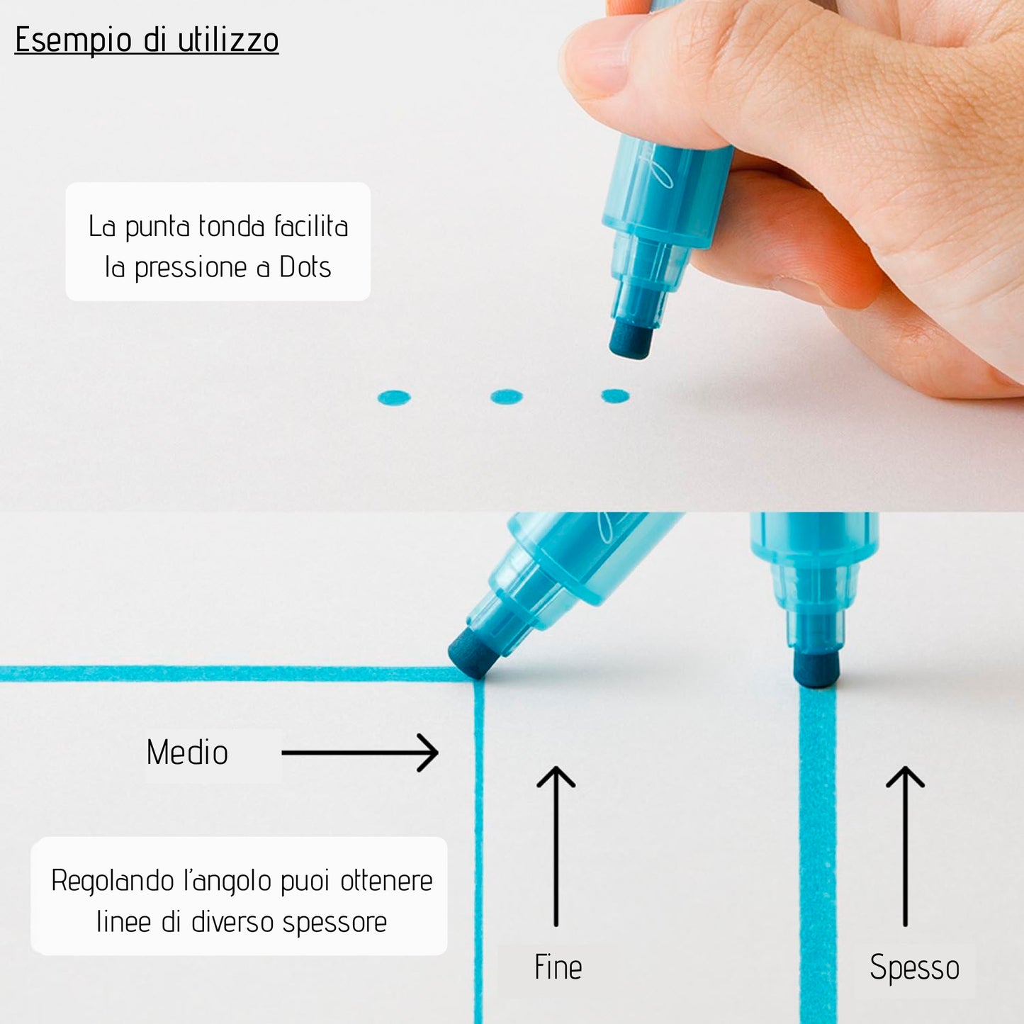 MIDORI Join Dots Evidenziatore a 3 colori - DUSTY