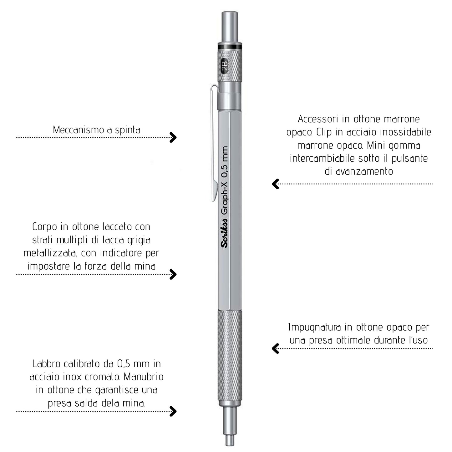 Scrikss Graph-X PORTAMINE 0.5 - Silver