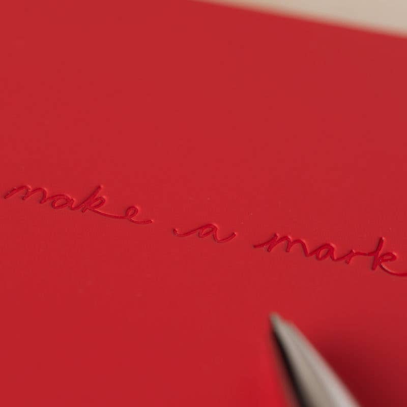 Recycled Leather A6 Lined Notebook – RED