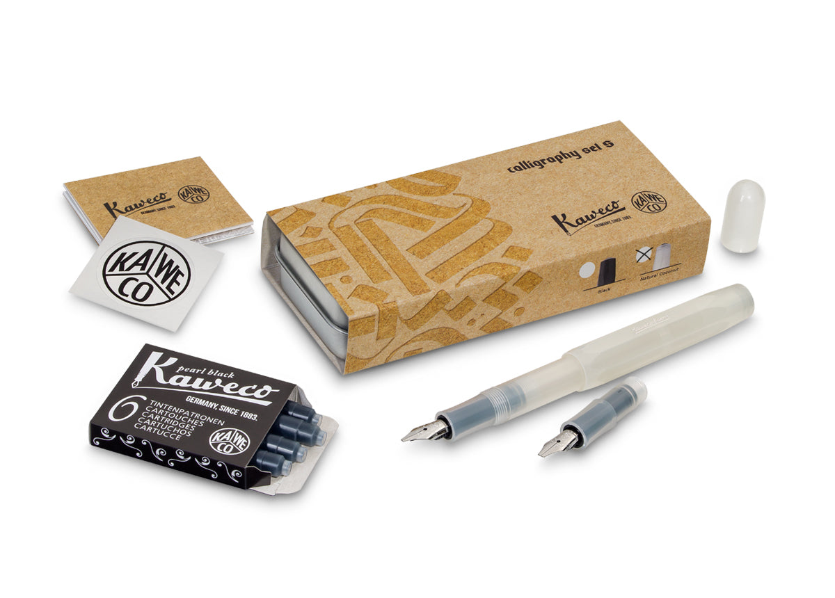 Kaweco CALLIGRAPHY Set "S" - Natural Coconut