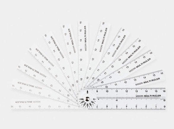 MIDORI Multiruler 16cm CLEAR