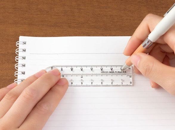 MIDORI Multiruler 16cm CLEAR