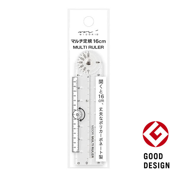 MIDORI Multiruler 16cm CLEAR