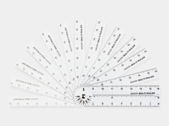 MIDORI Multiruler 32cm CLEAR