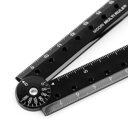 MIDORI Multiruler 16cm BLACK