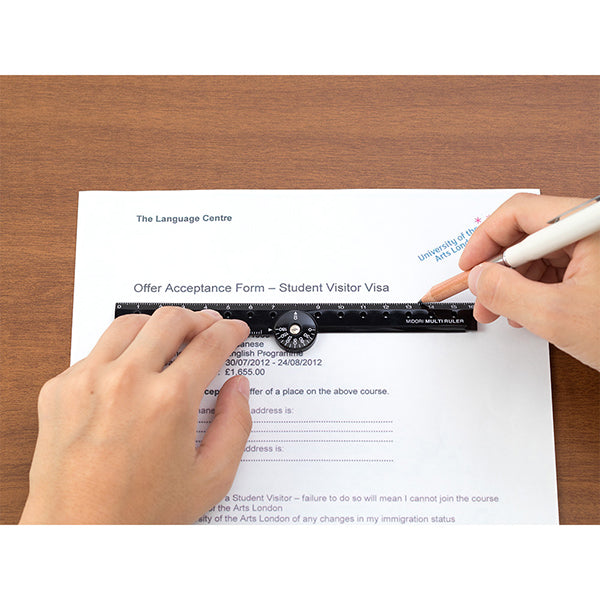 MIDORI Multiruler 16cm BLACK