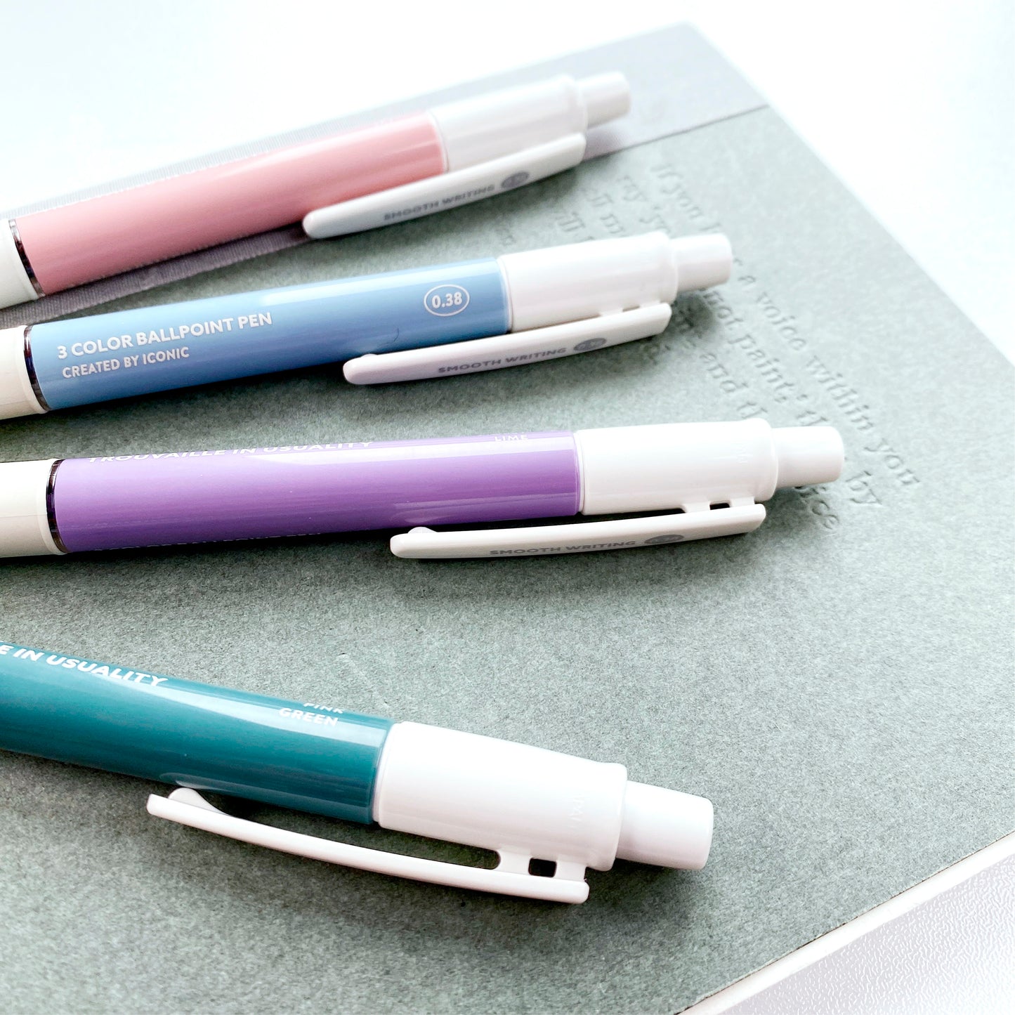 Smooth 3-Color BALLPOINT Pen 0.38 - Purple