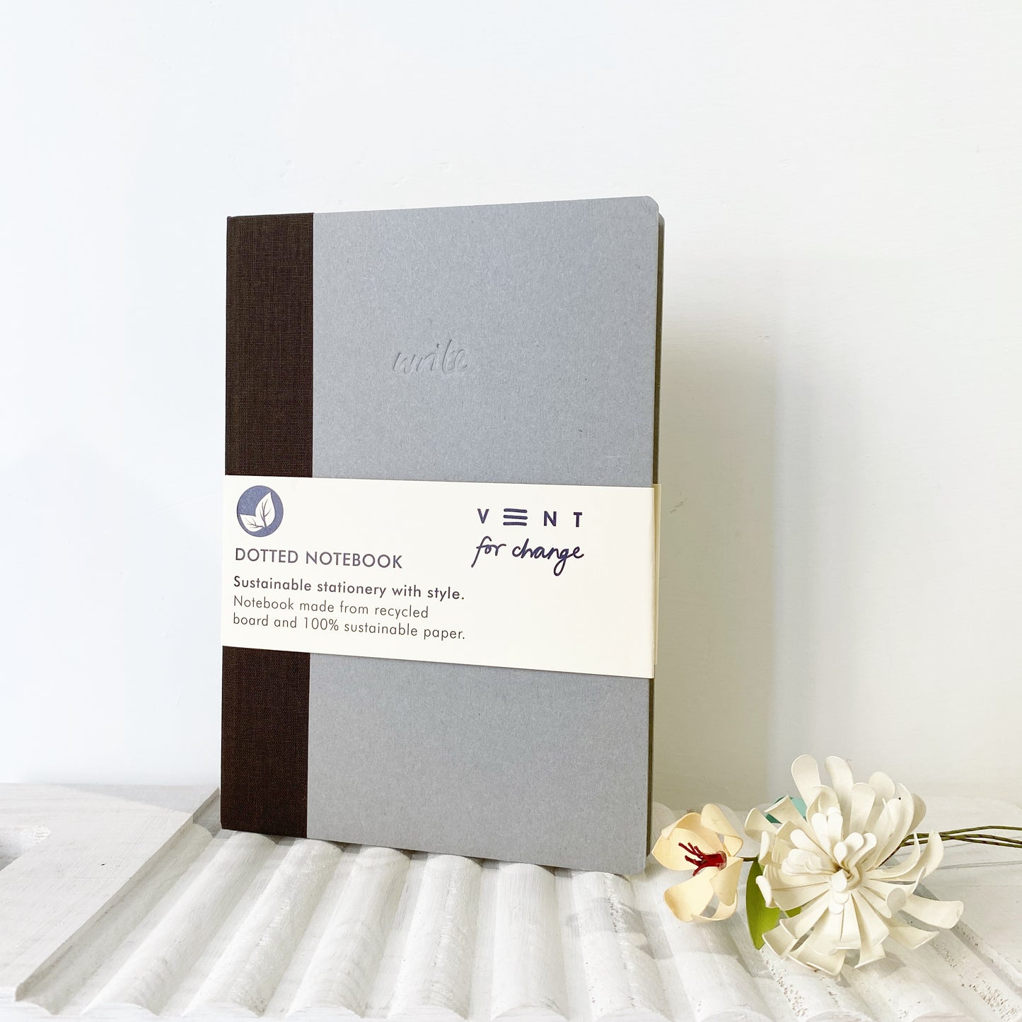 Vent for Change WRITE Notebook – A5 BROWN Dots
