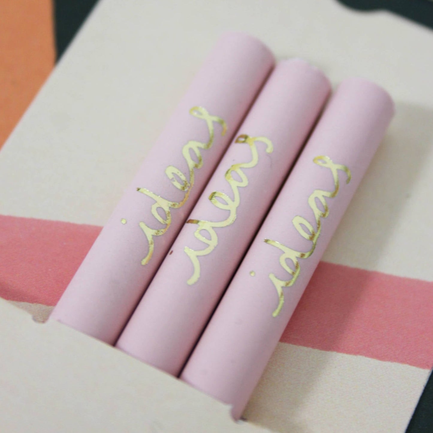 VENT IDEAS Recycled Pencils - Pink & Cream