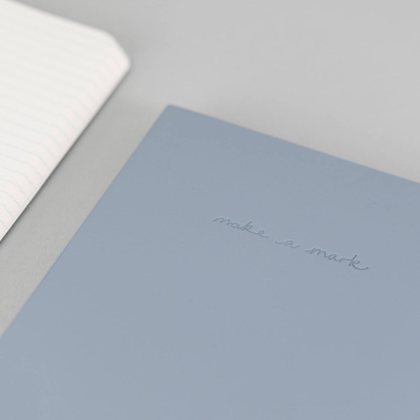 Recycled Leather A5 Lined Notebook – DUSTY BLUE