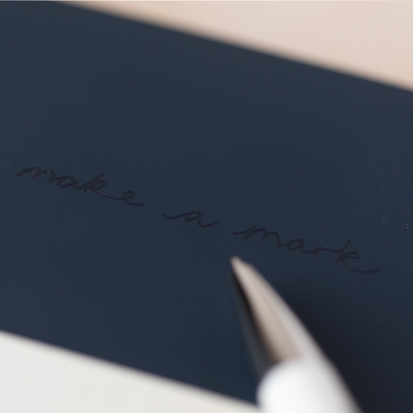 Recycled Leather A5 Lined Notebook – Navy Blue