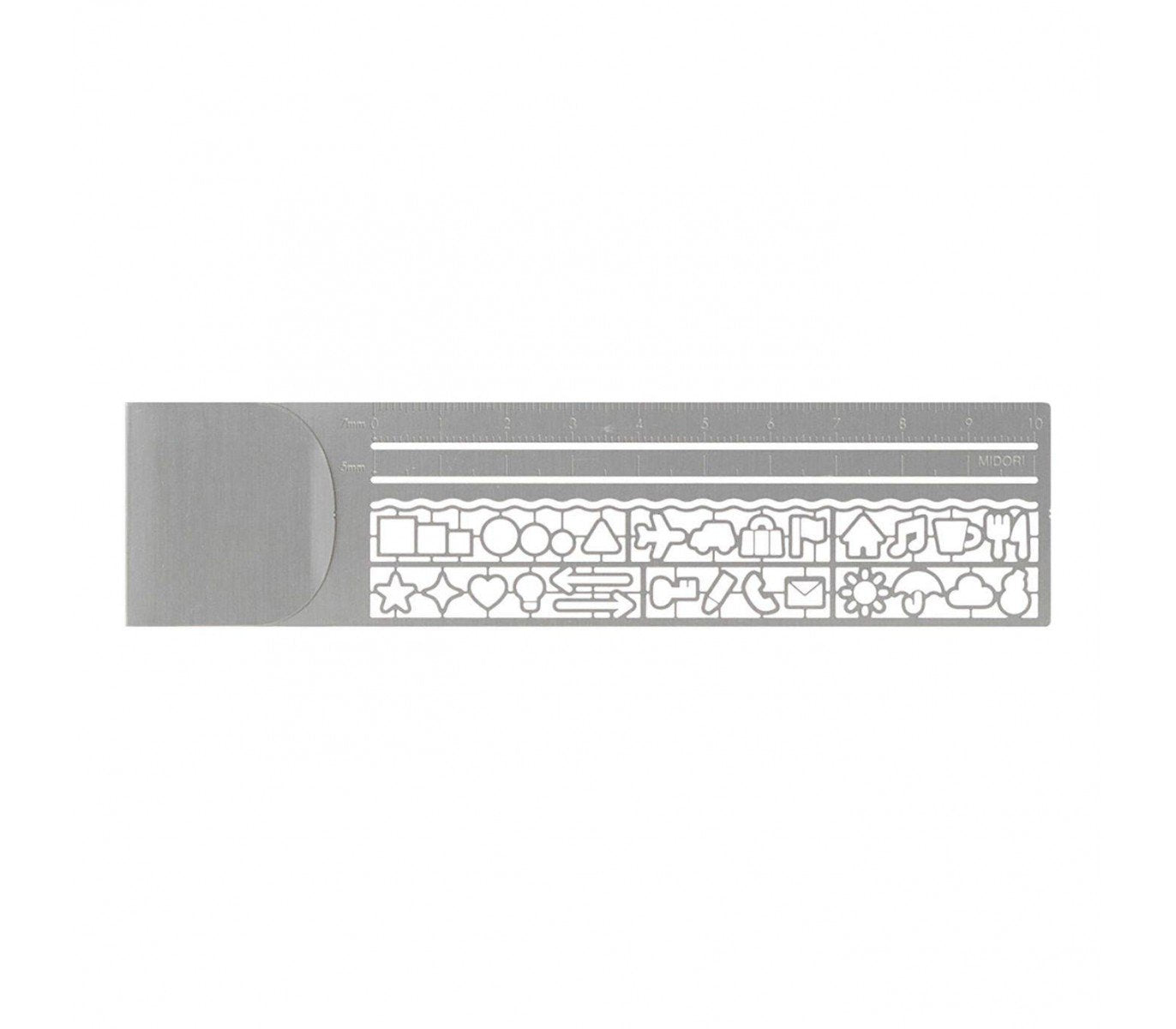 Midori Clip RULER Silver