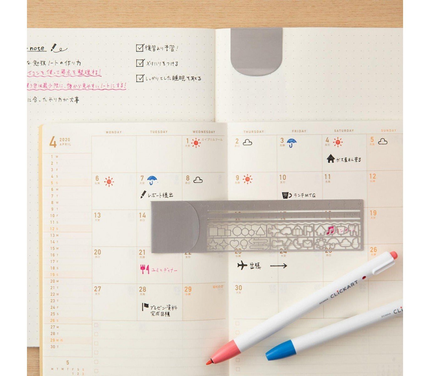 Midori Clip RULER Silver