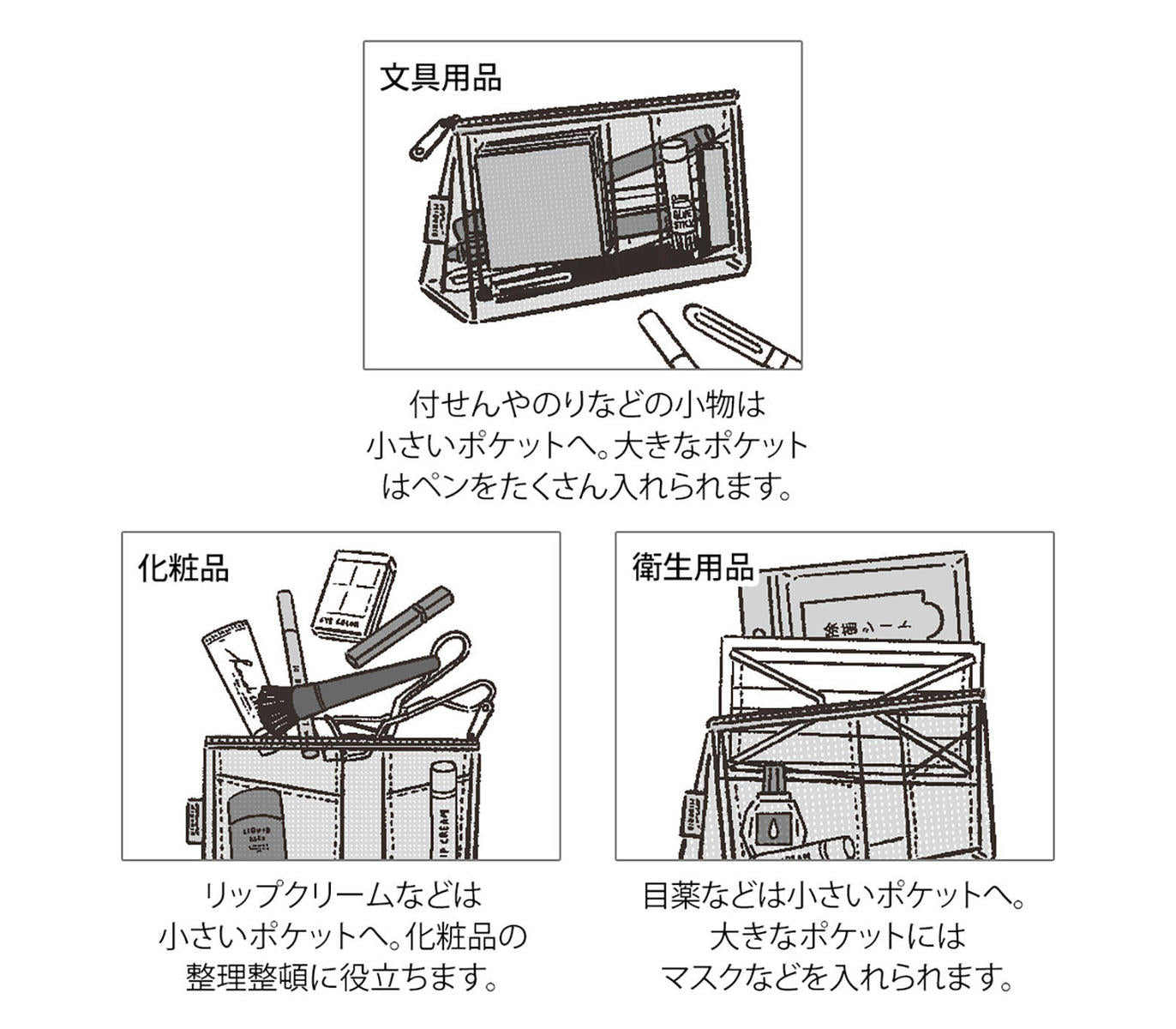 MIDORI Pen & Tool Pouch Mesh - YELLOW/GREEN
