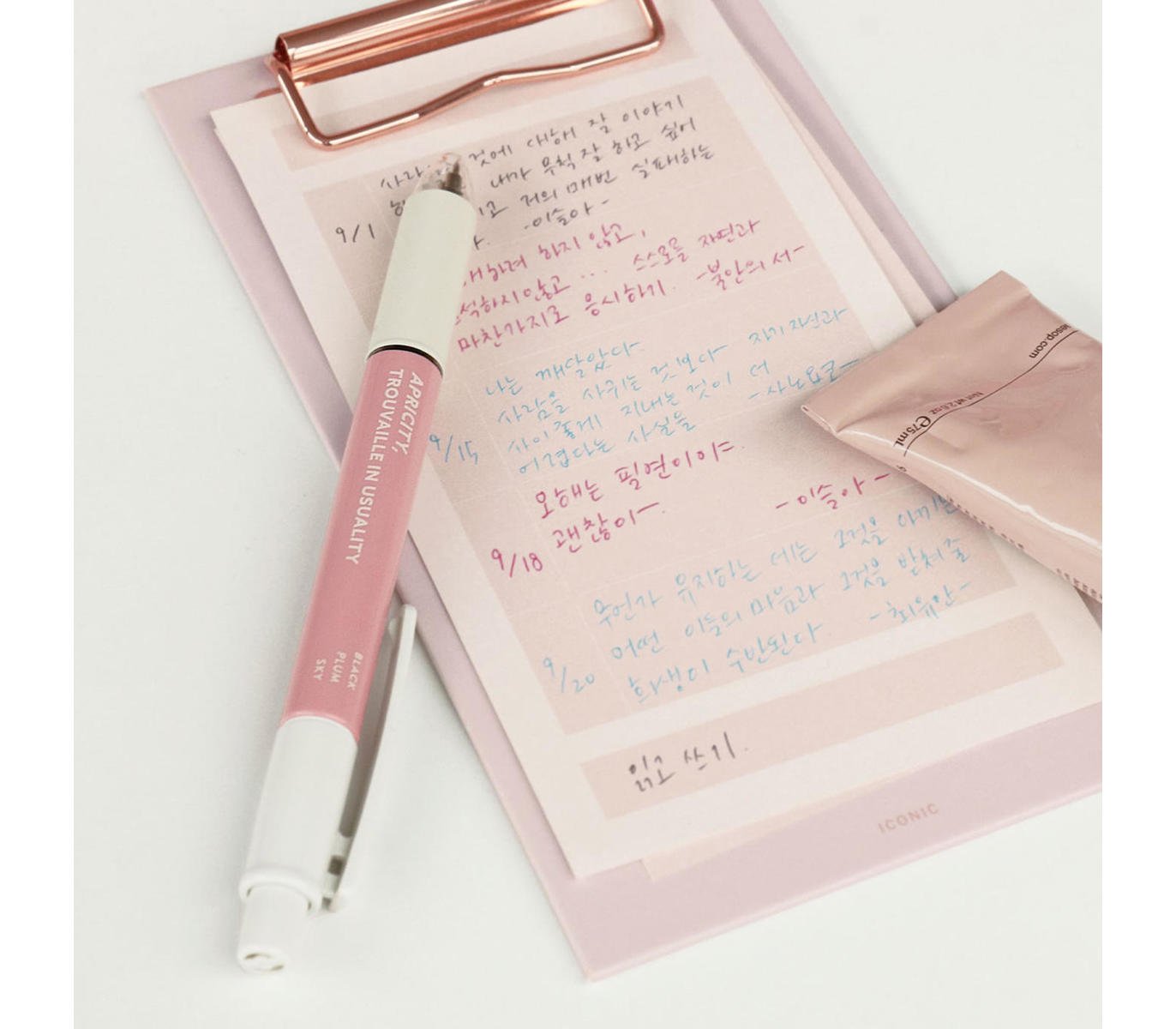 Smooth 3-Color BALLPOINT Pen 0.38 - Pink