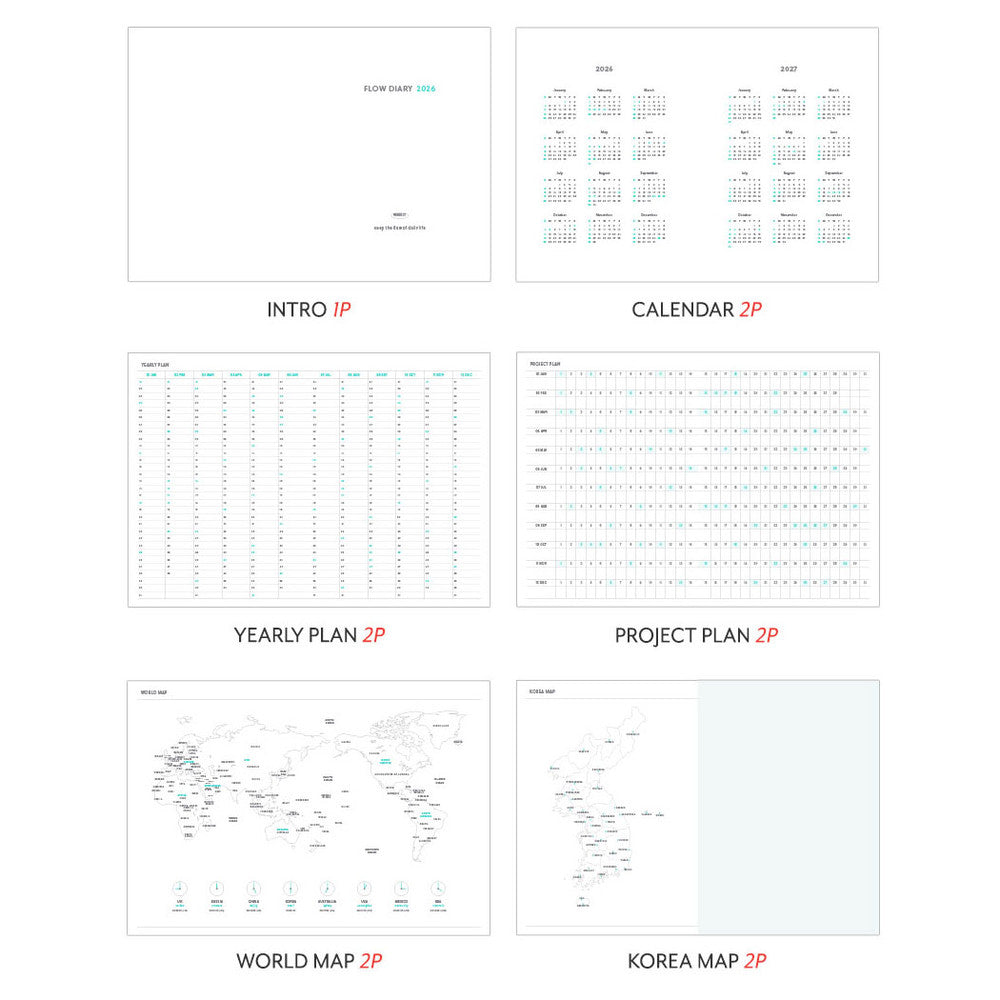2026 FLOW Diary - weekly planner A5