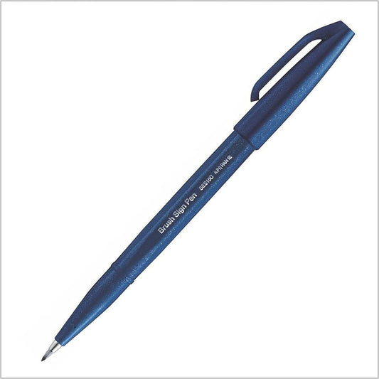 Pentel Brush Pen - BLU ACCIAIO