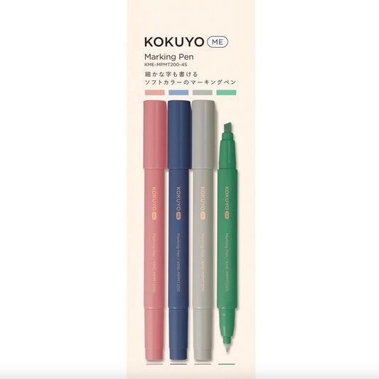 Kokuyo ME Marking Pen - Dual Tips (set da 4)
