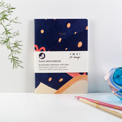 Recycled and Sustainable A5 Sketchbook – Ideas Blue