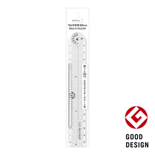MIDORI Multiruler 32cm CLEAR