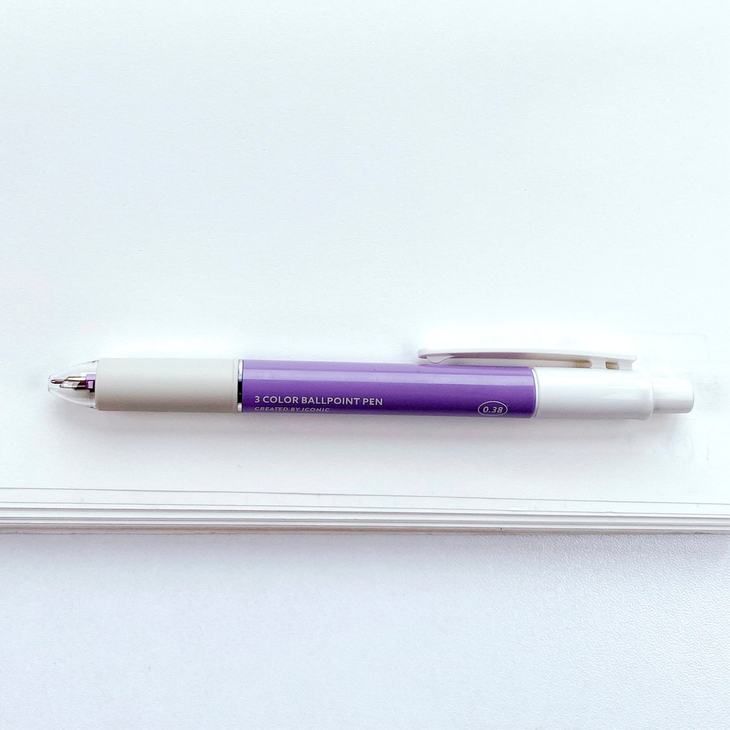 Smooth 3-Color BALLPOINT Pen 0.38 - Purple