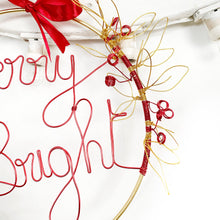 Carica l&#39;immagine nel visualizzatore di Gallery, Ghirlanda Natale metalWire - Merry&amp;Bright