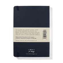 Carica l&#39;immagine nel visualizzatore di Gallery, Recycled Leather A5 Lined Notebook – Navy Blue