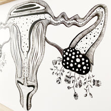 Carica l&#39;immagine nel visualizzatore di Gallery, Illustrazione anatomica &quot;Utero&quot;